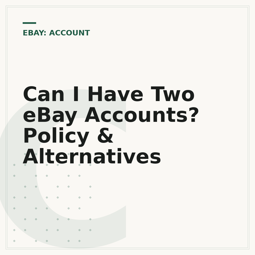 Can I Have Two eBay Accounts? Policy & Alternatives