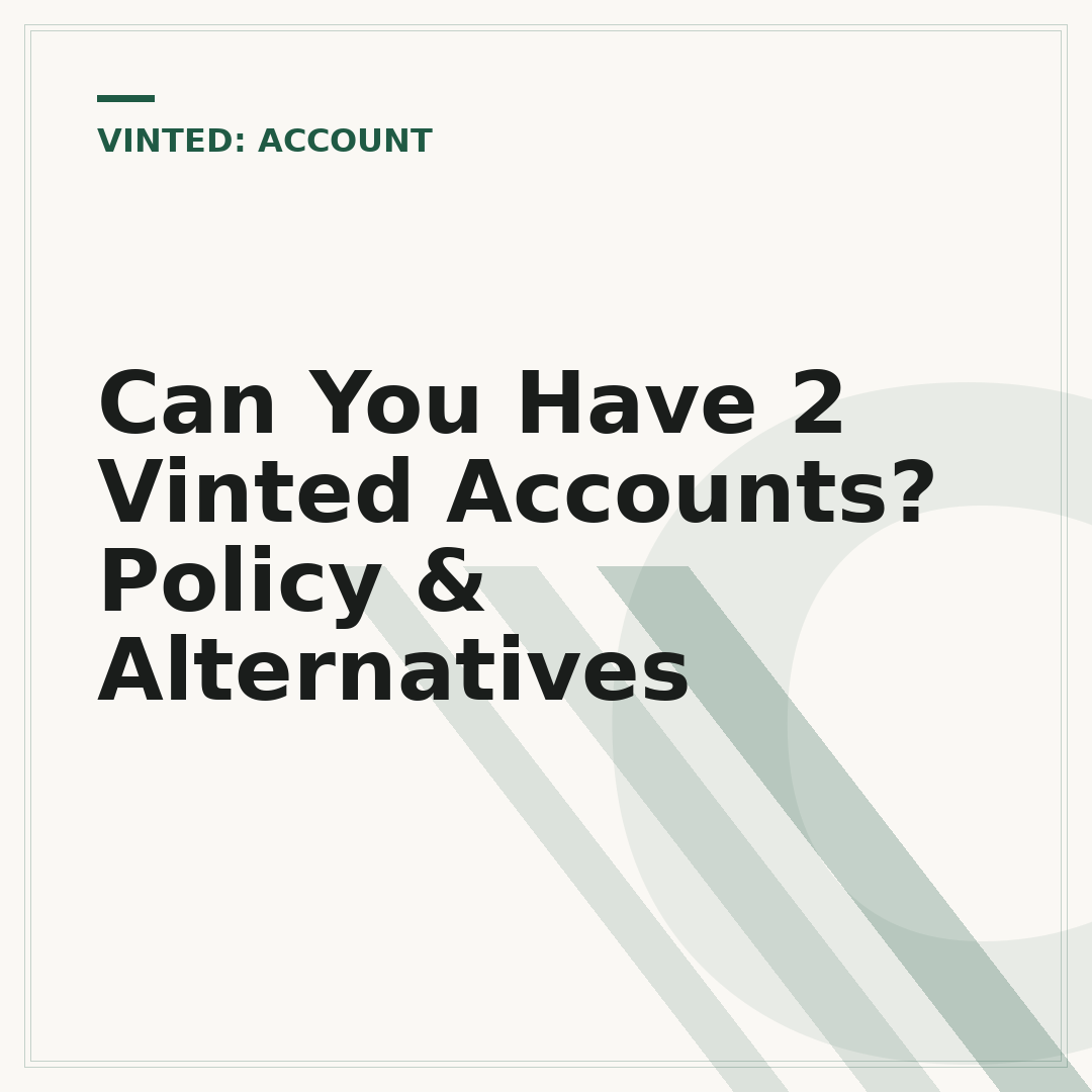 Can You Have 2 Vinted Accounts? Policy & Alternatives