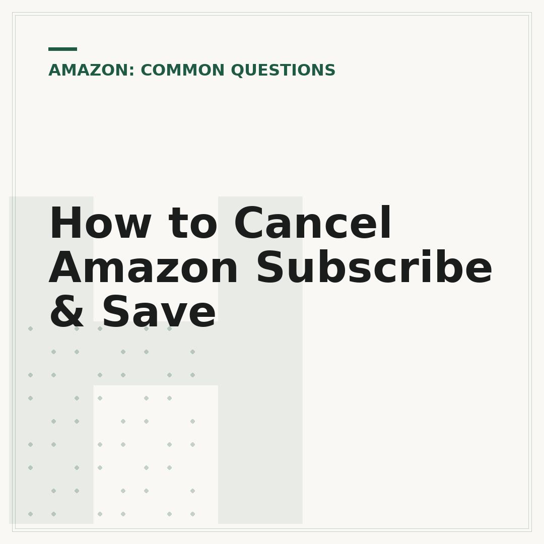 How to Cancel Amazon Subscribe & Save