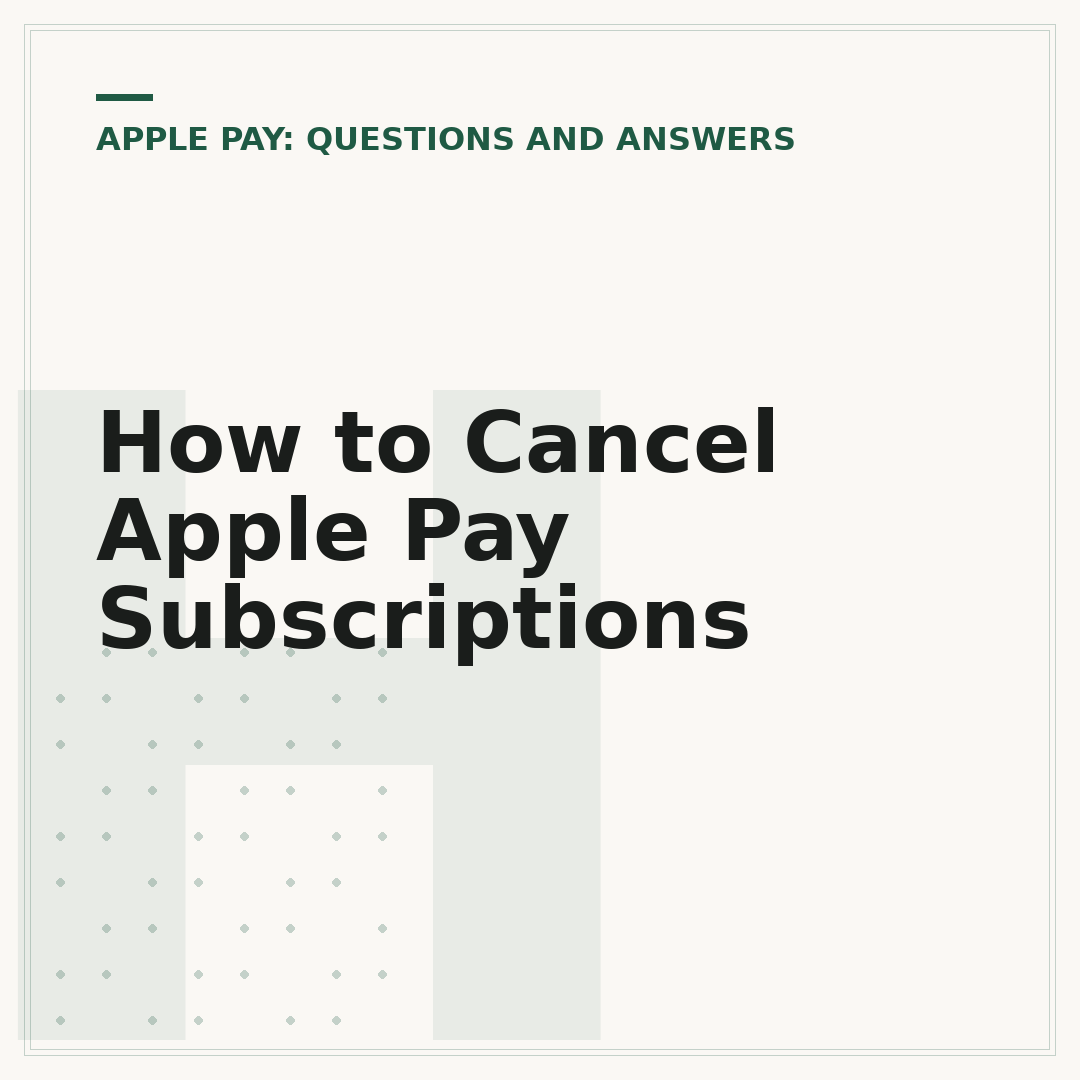 How to Cancel Apple Pay Subscriptions