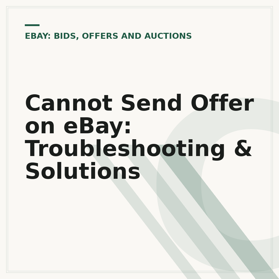 Cannot Send Offer on eBay: Troubleshooting & Solutions