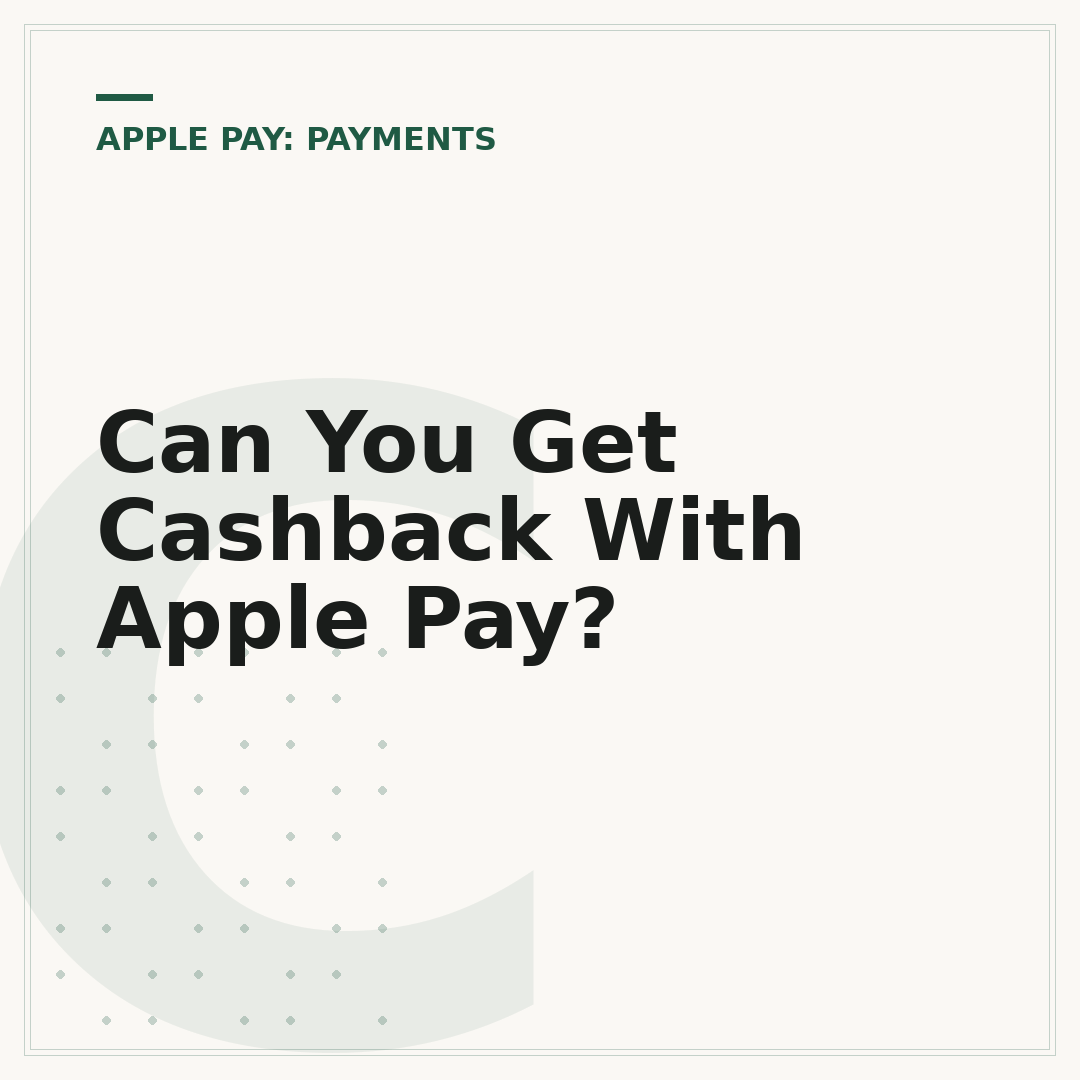Can You Get Cashback With Apple Pay?