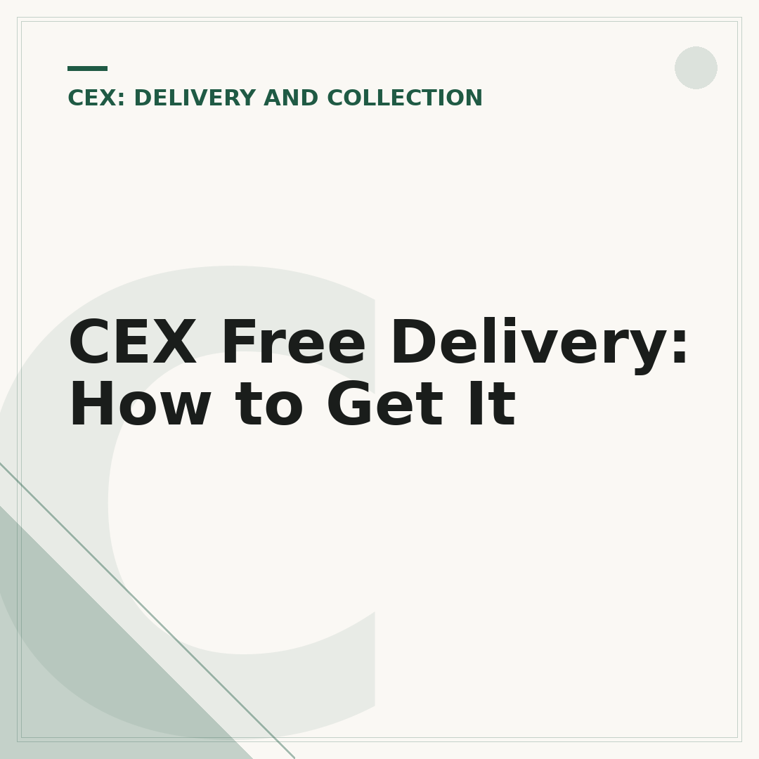 CEX Free Delivery: How to Get It