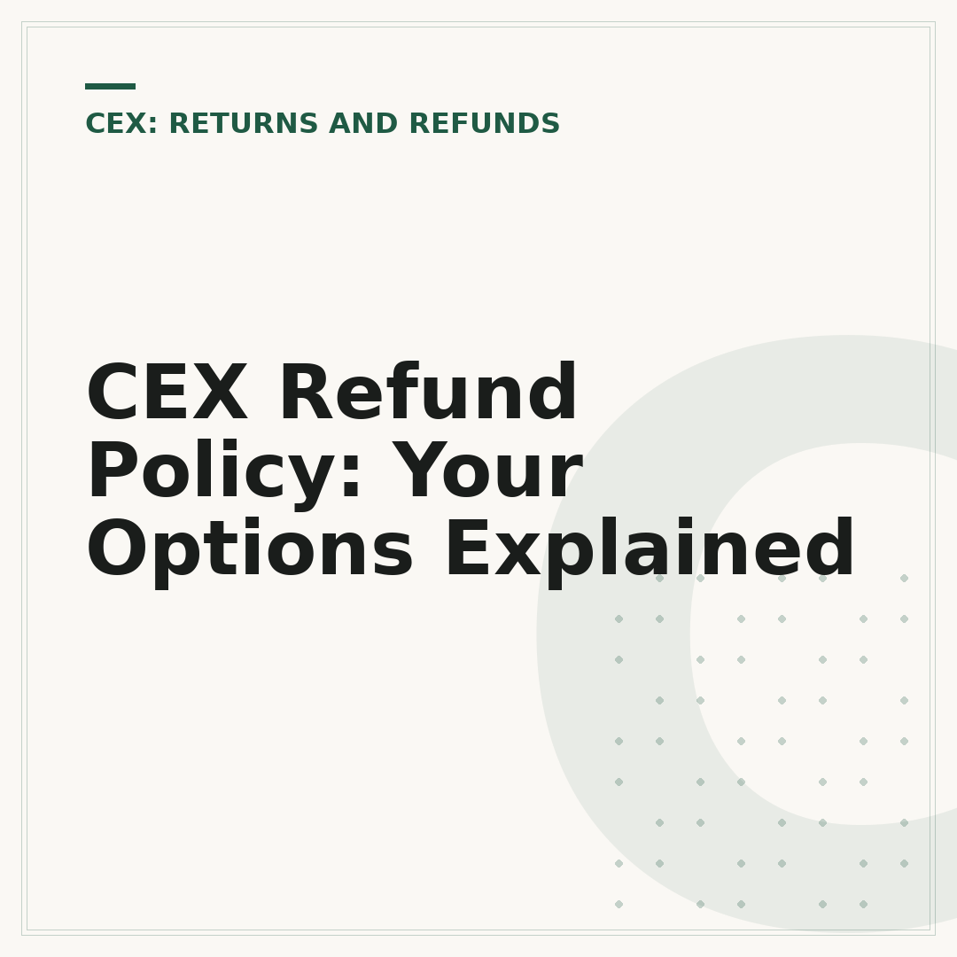 CEX Refund Policy: Your Options Explained