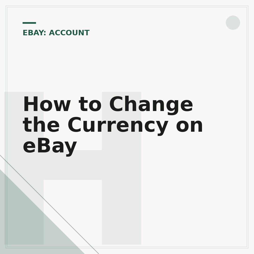 How to Change the Currency on eBay