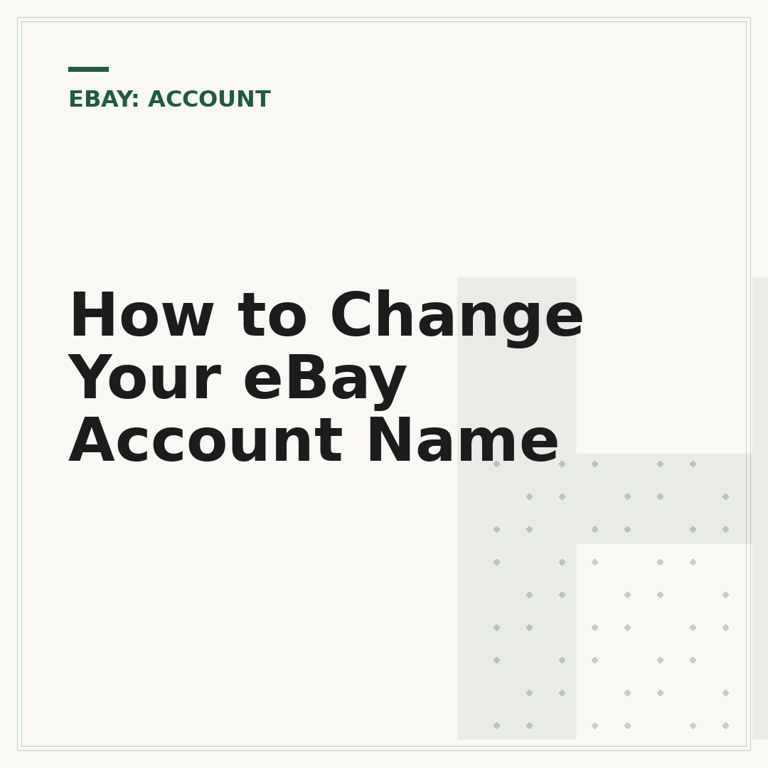 How to Change Your eBay Account Name
