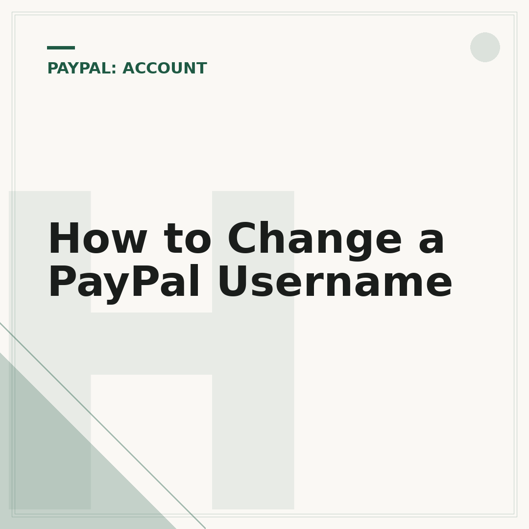 How to Change a PayPal Username