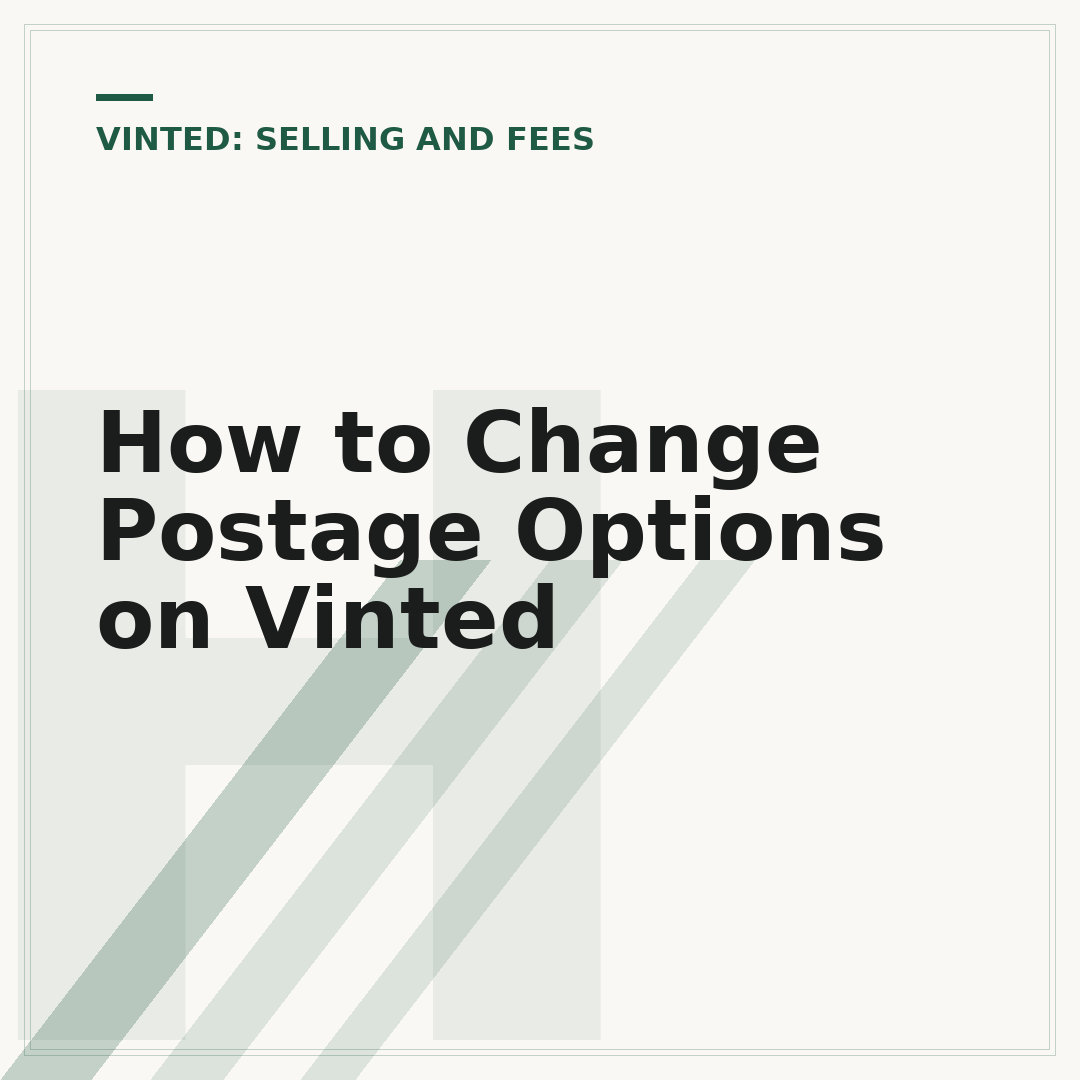 How to Change Postage Options on Vinted