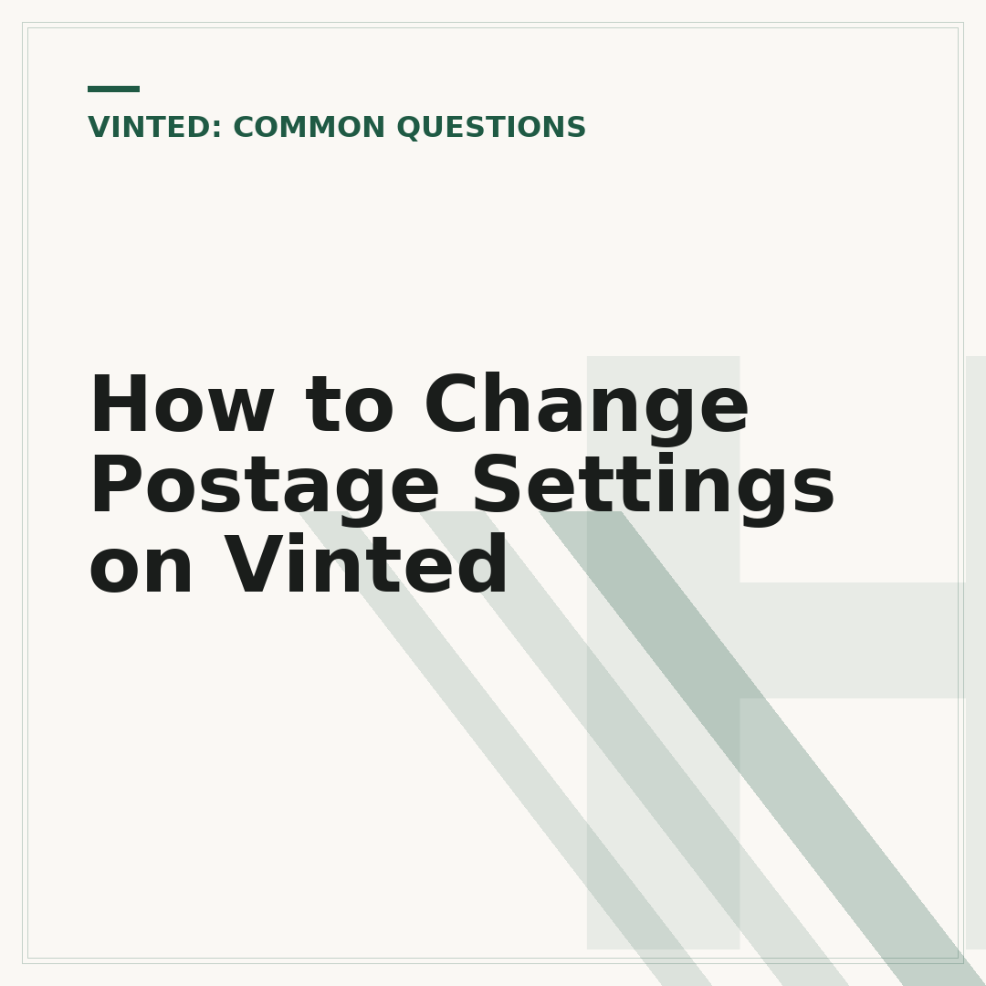 How to Change Postage Settings on Vinted