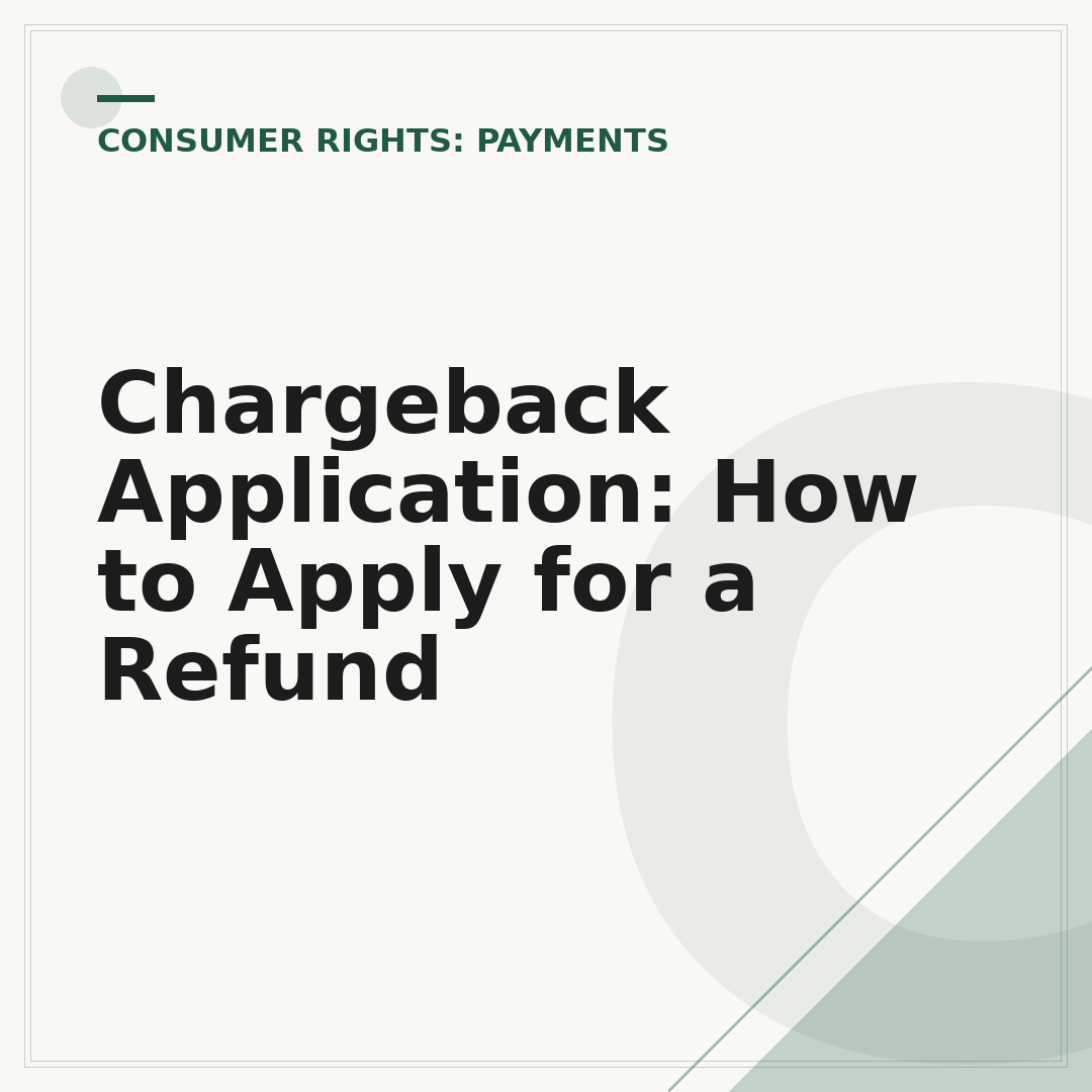 Chargeback Application: How to Apply for a Refund