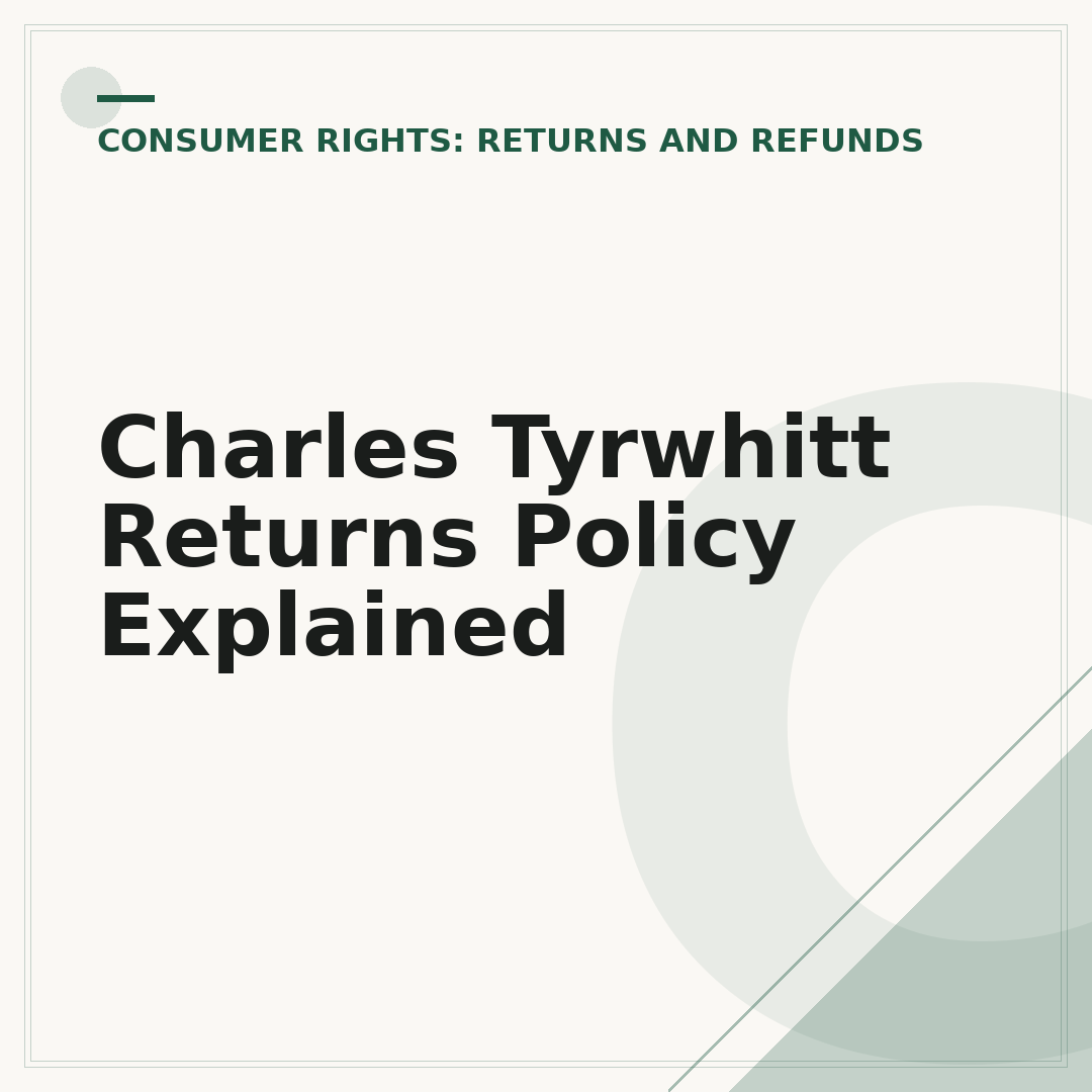 Charles Tyrwhitt Returns Policy Explained