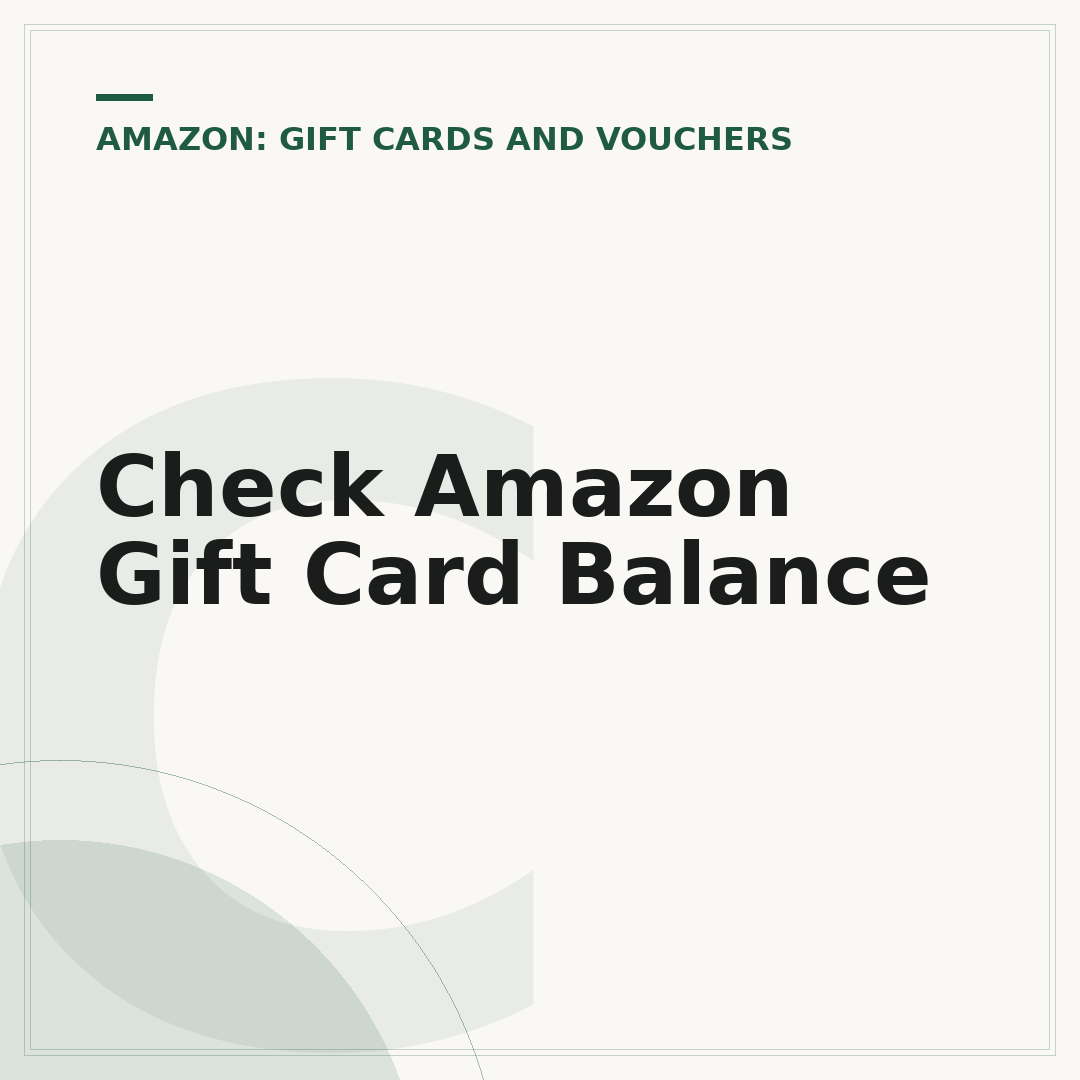 Check Amazon Gift Card Balance