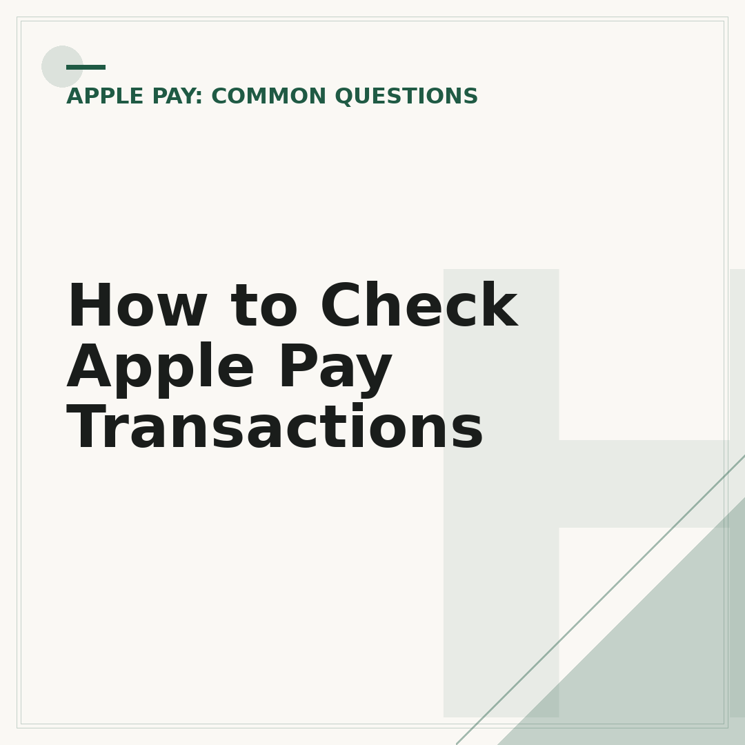 How to Check Apple Pay Transactions