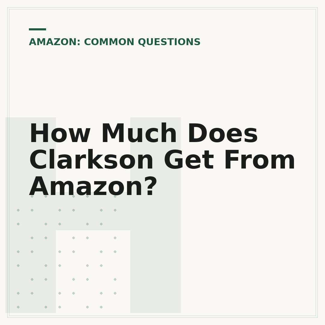 How Much Does Clarkson Get From Amazon?