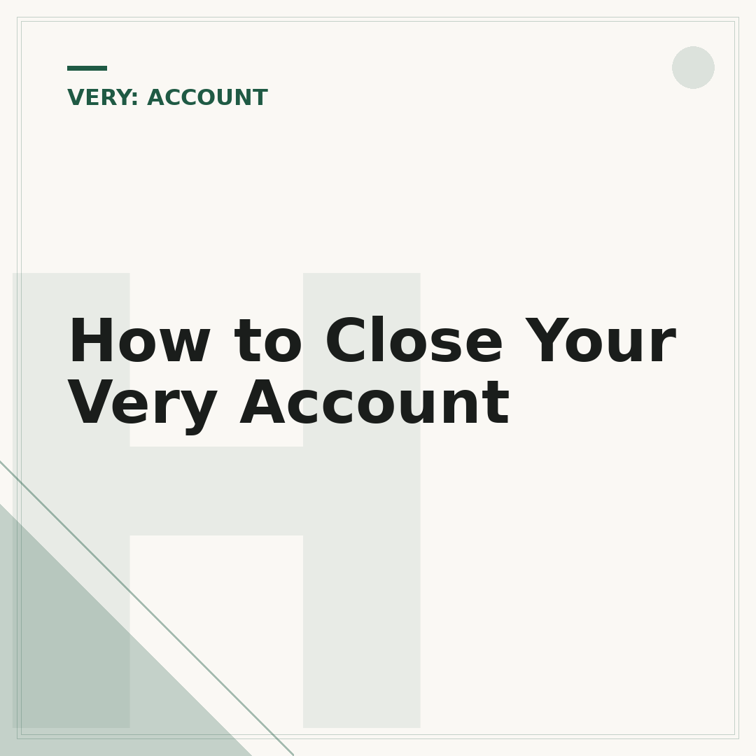 How to Close Your Very Account