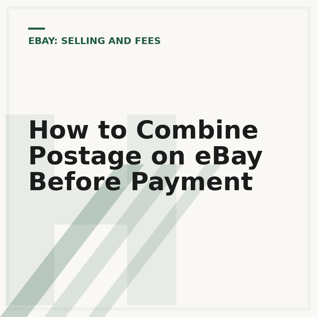 How to Combine Postage on eBay Before Payment