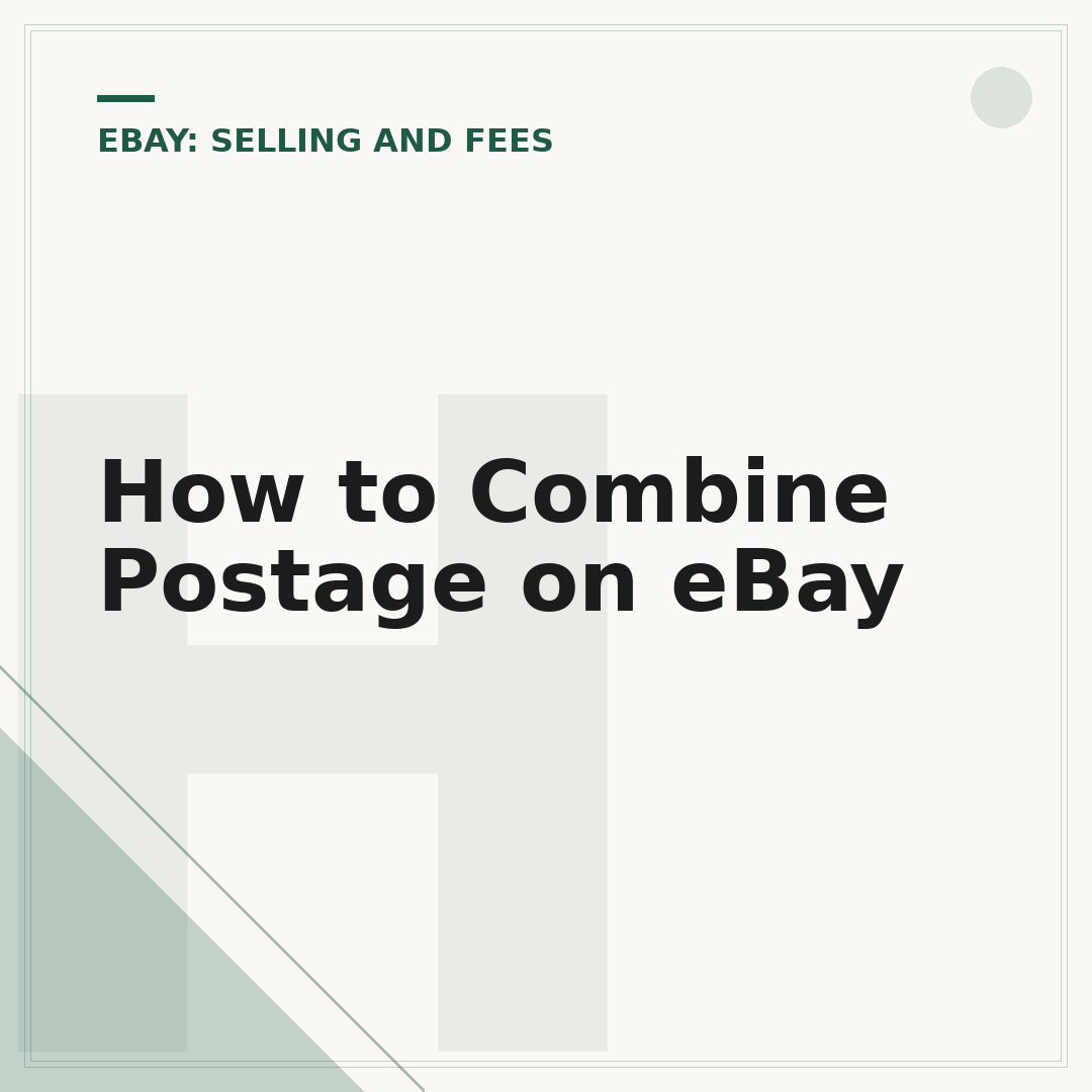 How to Combine Postage on eBay