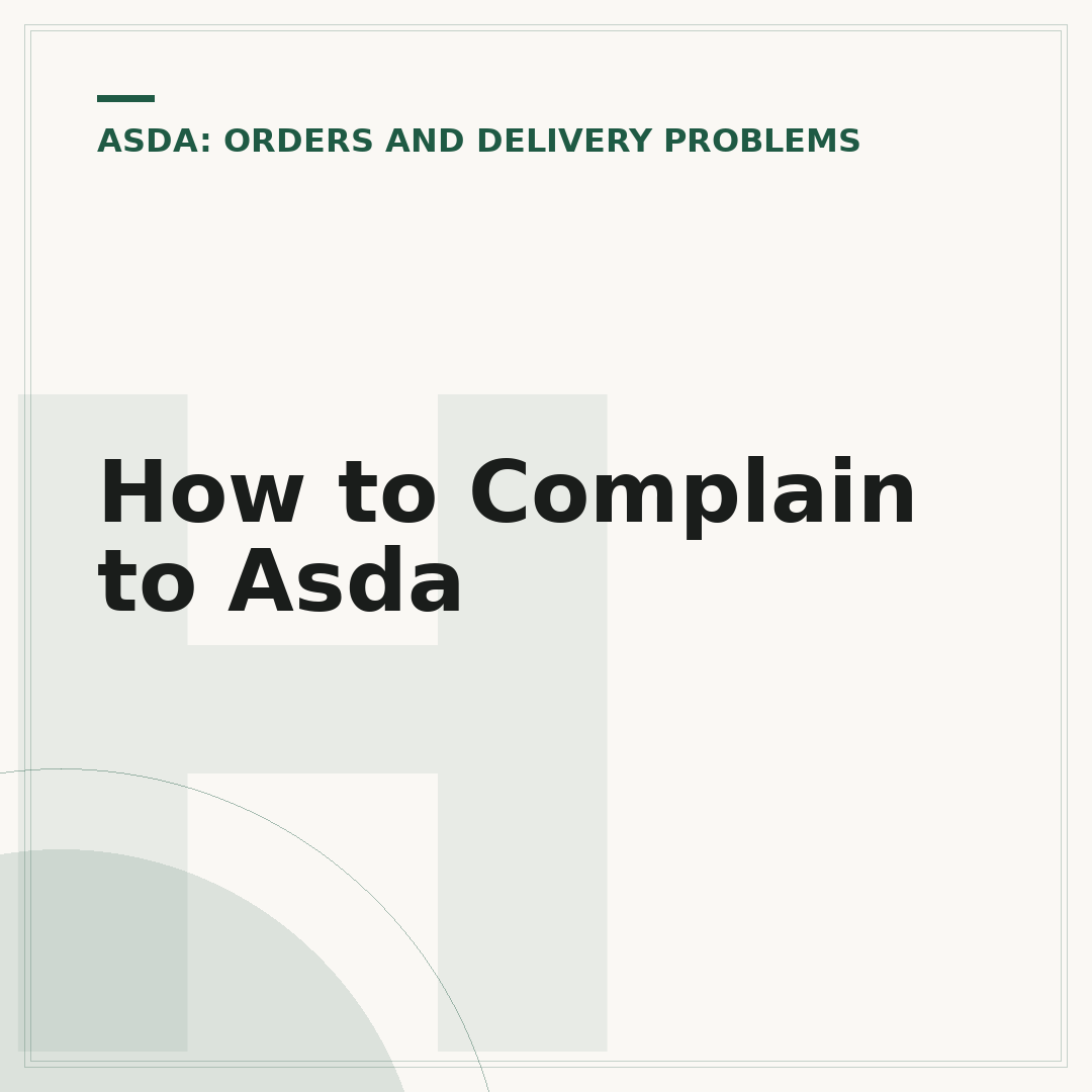 How to Complain to Asda