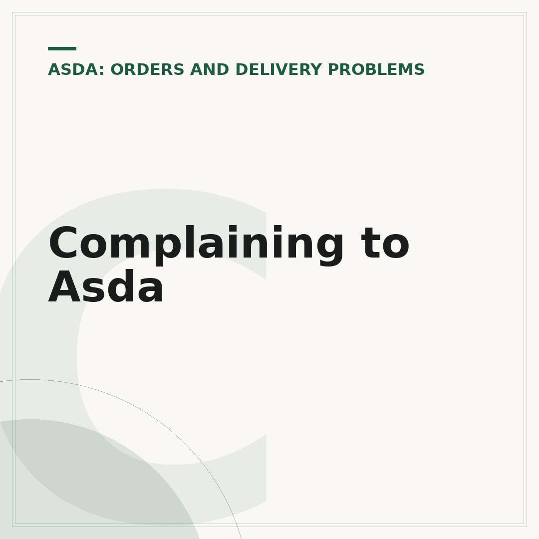 Complaining to Asda