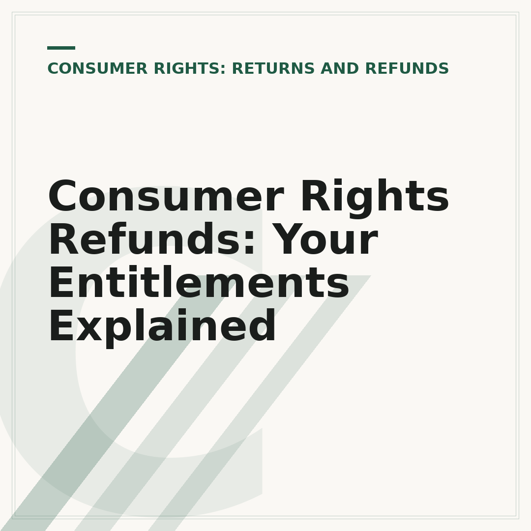 Consumer Rights Refunds: Your Entitlements Explained