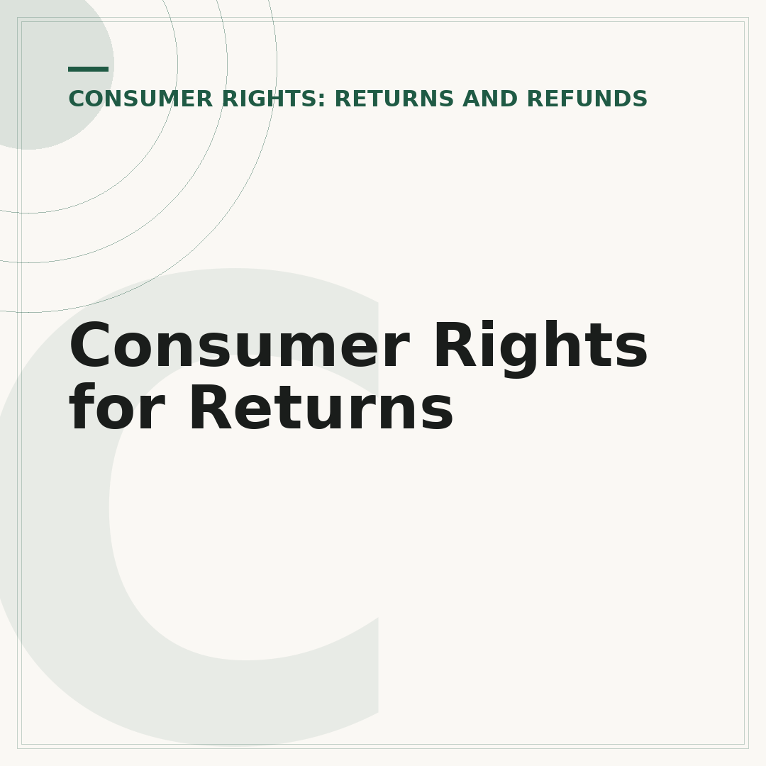 Consumer Rights for Returns