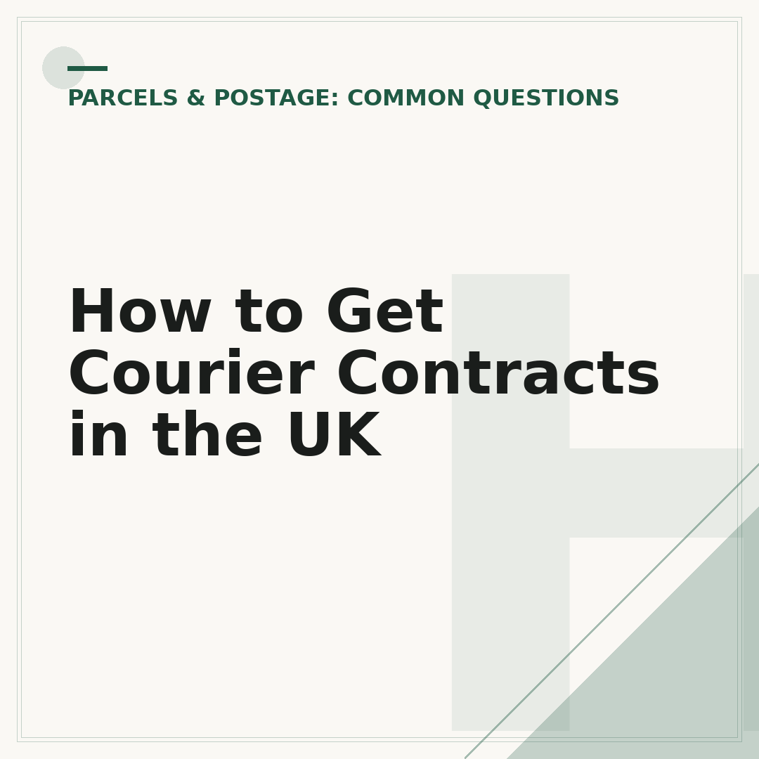 How to Get Courier Contracts in the UK