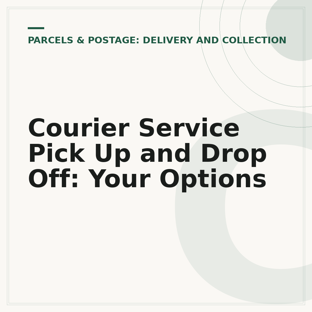 Courier Service Pick Up and Drop Off: Your Options
