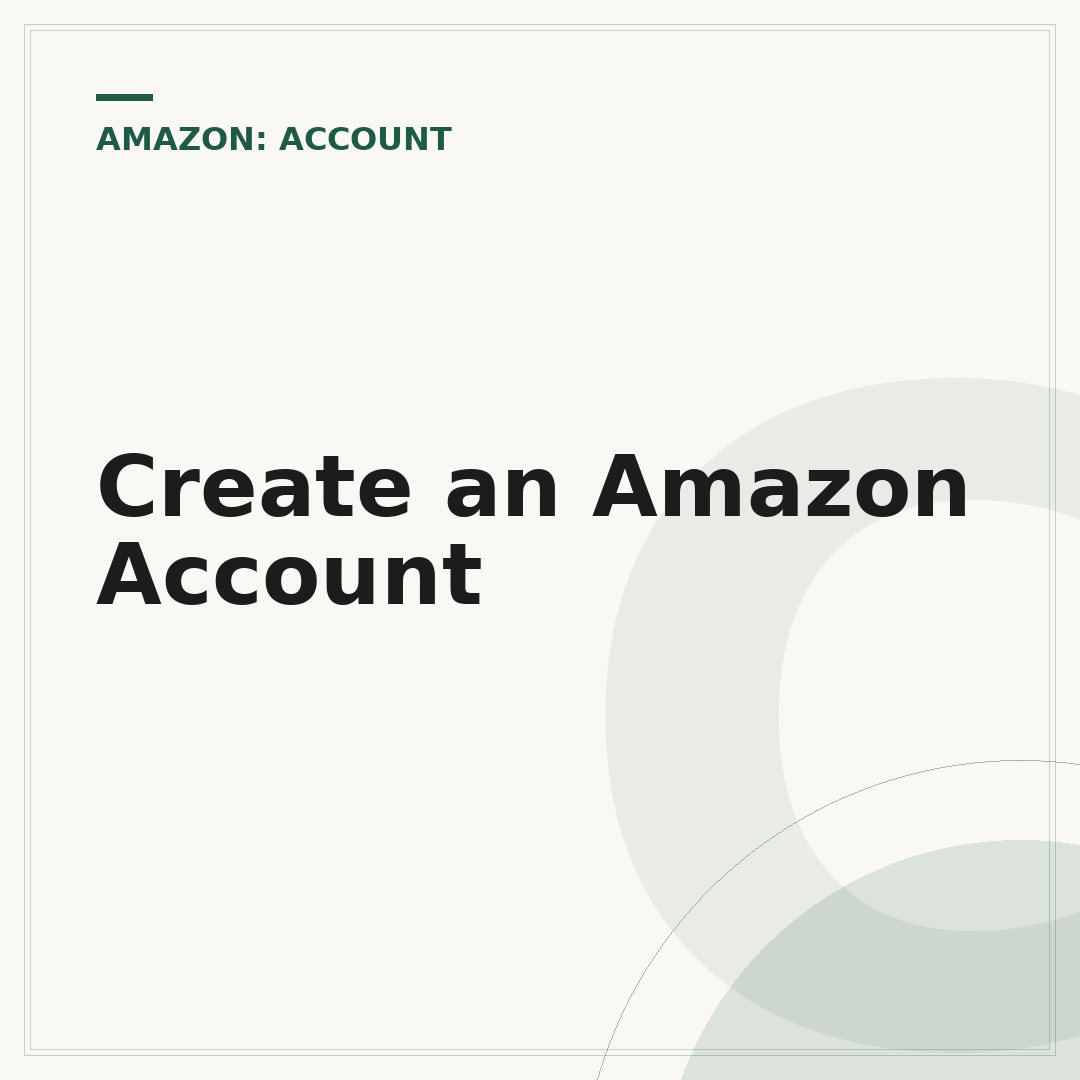 Create an Amazon Account