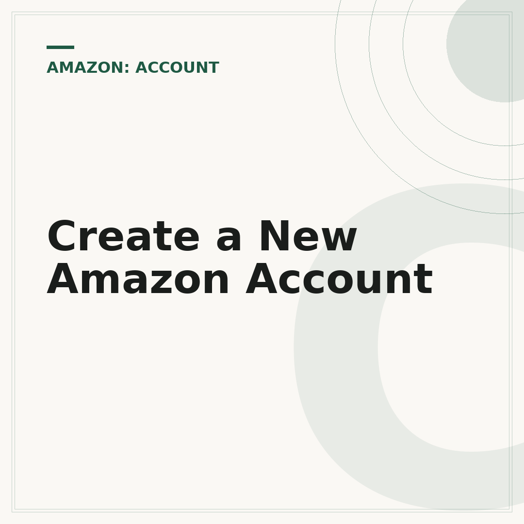 Create a New Amazon Account