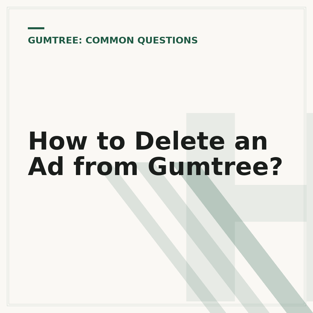 How to Delete an Ad from Gumtree?