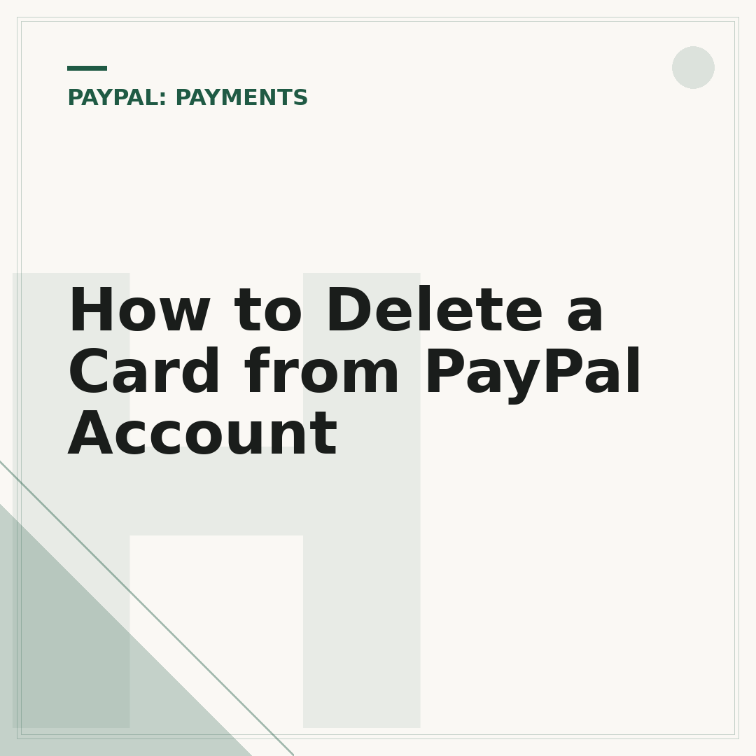 How to Delete a Card from PayPal Account