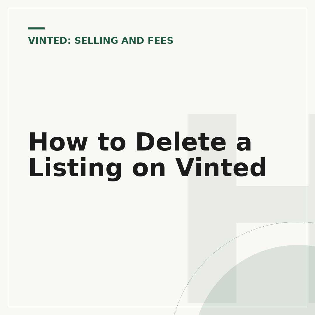 How to Delete a Listing on Vinted