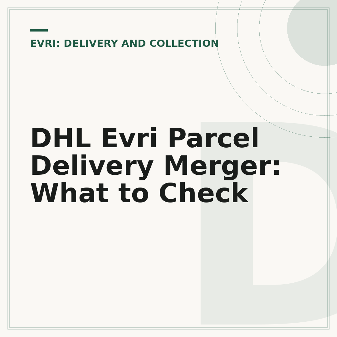 DHL Evri Parcel Delivery Merger: What to Check