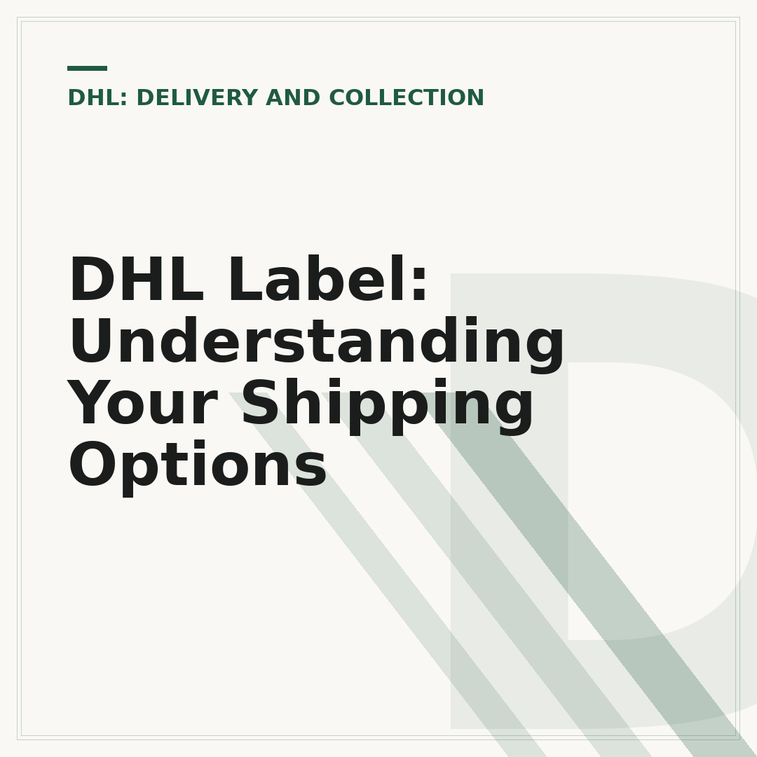 DHL Label: Understanding Your Shipping Options