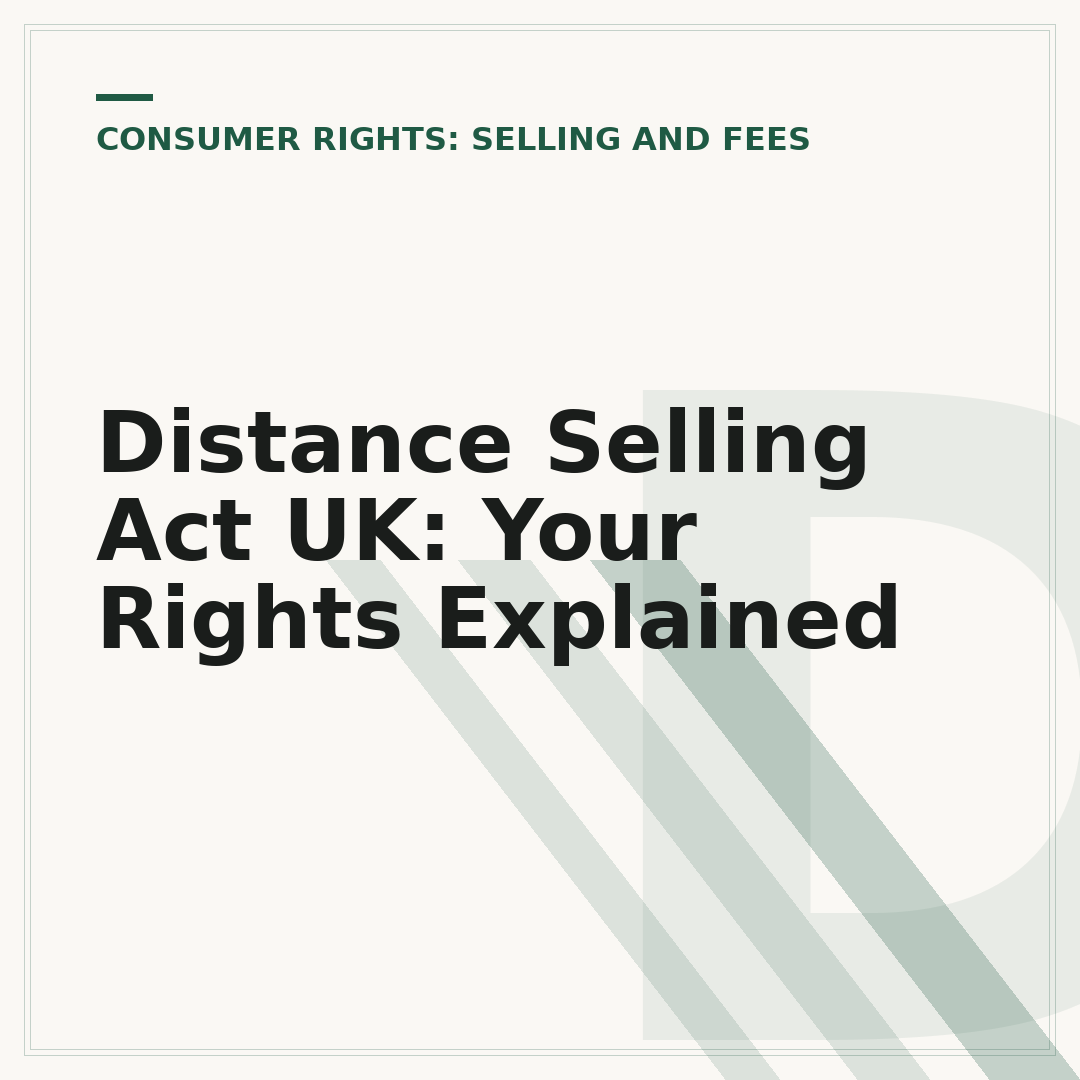 Distance Selling Act UK: Your Rights Explained