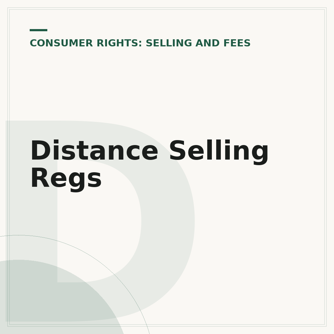Distance Selling Regs