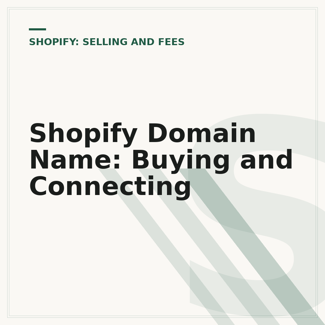 Shopify Domain Name: Buying and Connecting