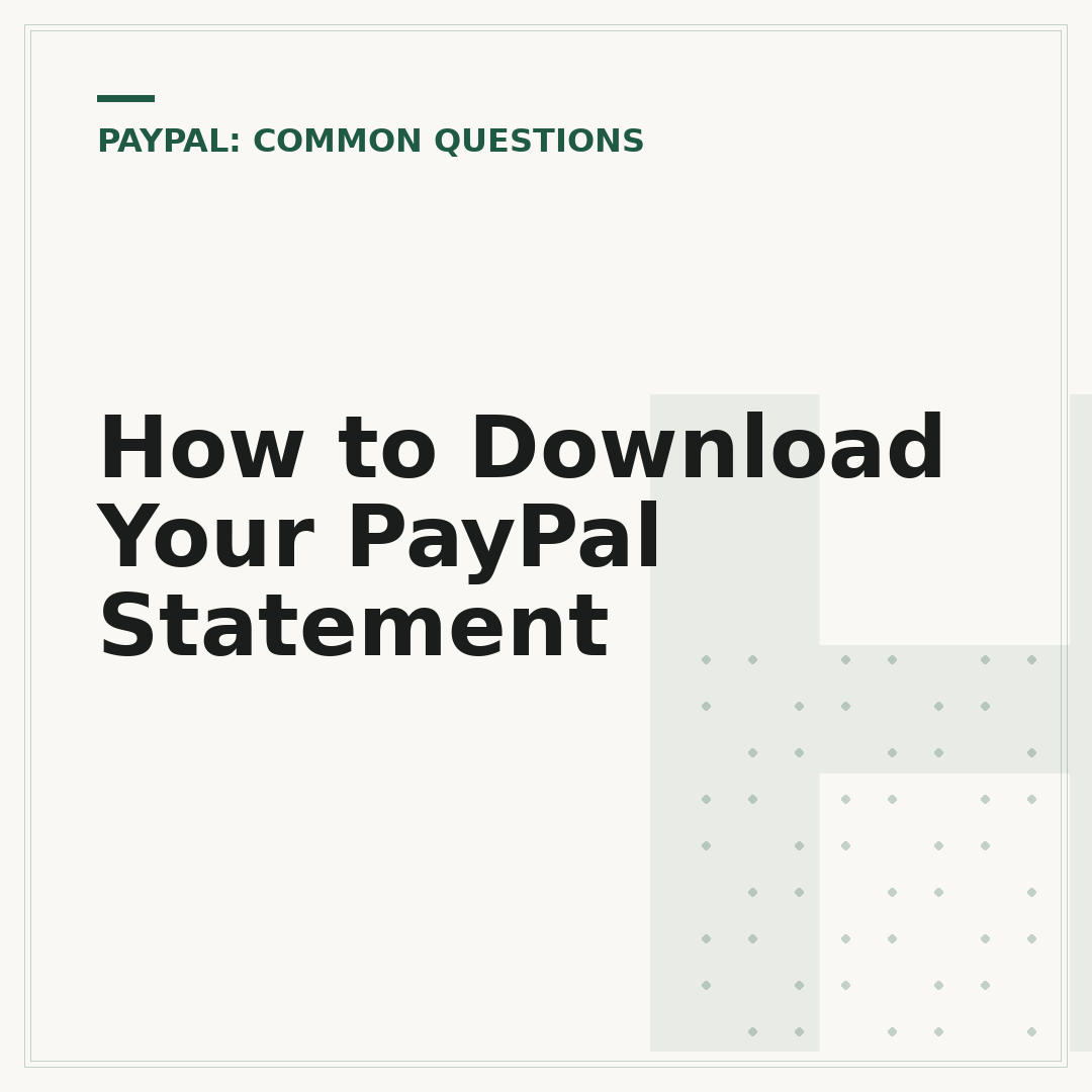 How to Download Your PayPal Statement