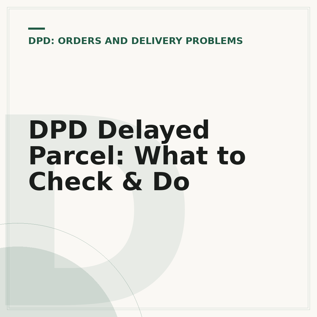 DPD Delayed Parcel: What to Check & Do
