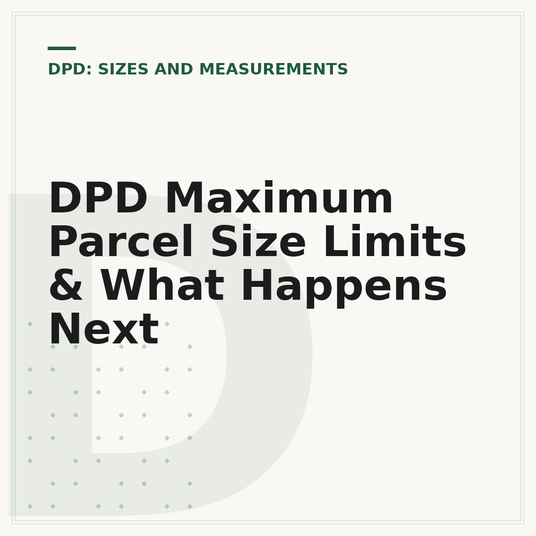 DPD Maximum Parcel Size Limits & What Happens Next