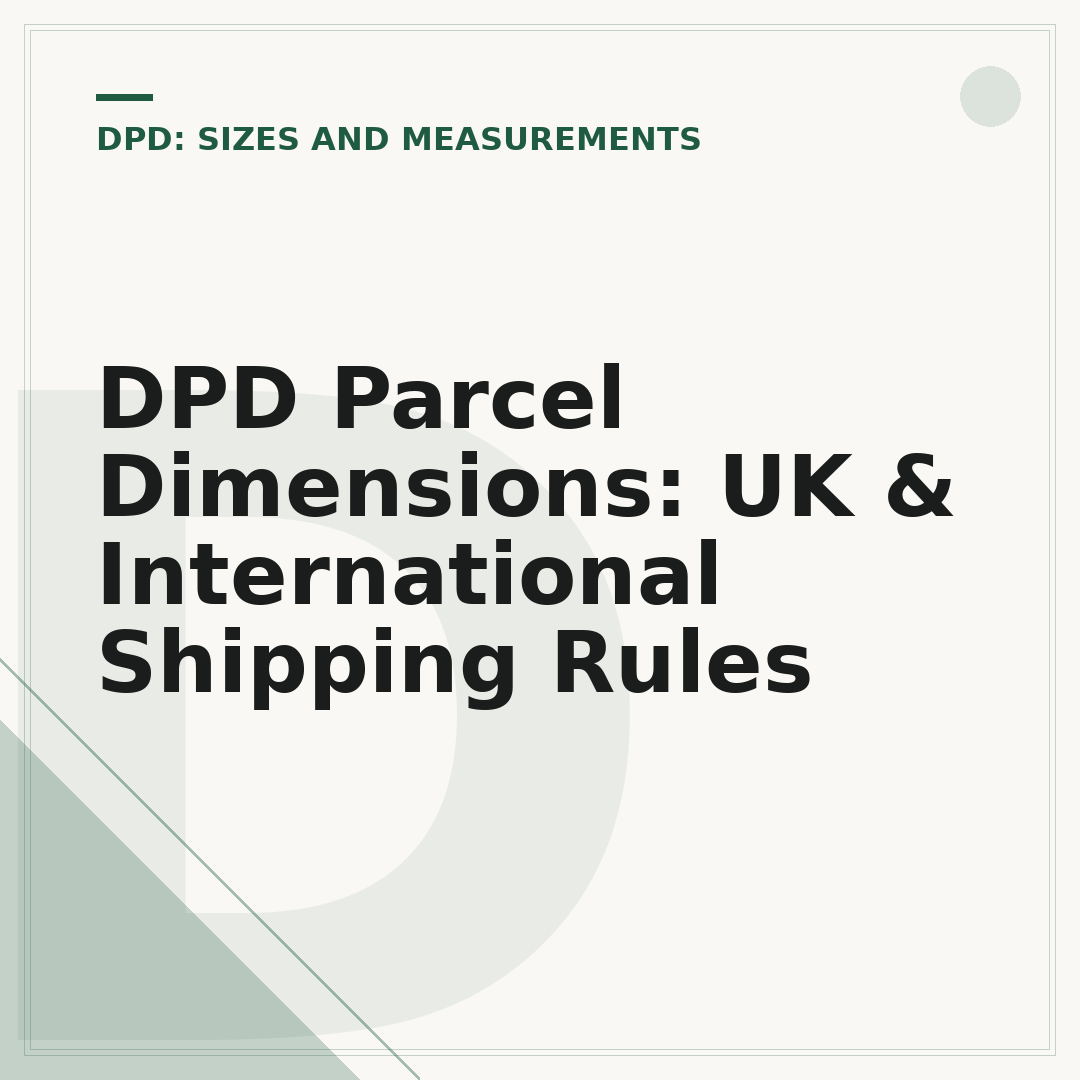 DPD Parcel Dimensions: UK & International Shipping Rules