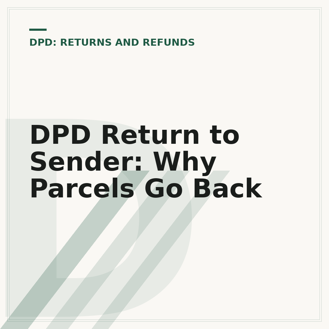 DPD Return to Sender: Why Parcels Go Back