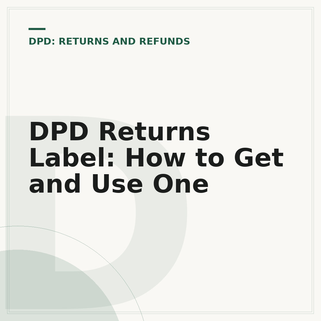 DPD Returns Label: How to Get and Use One
