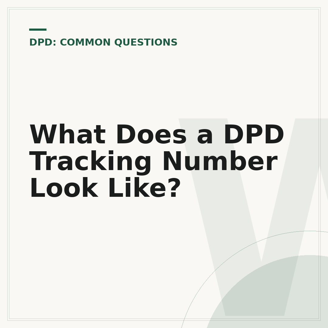 What Does a DPD Tracking Number Look Like?