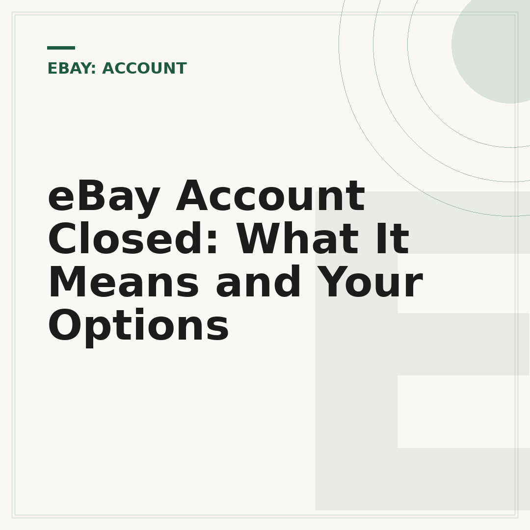 eBay Account Closed: What It Means and Your Options