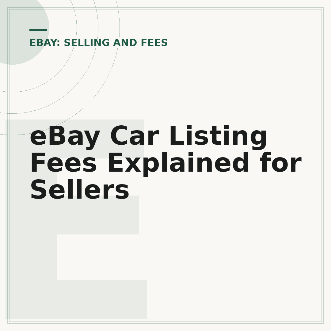 eBay Car Listing Fees Explained for Sellers