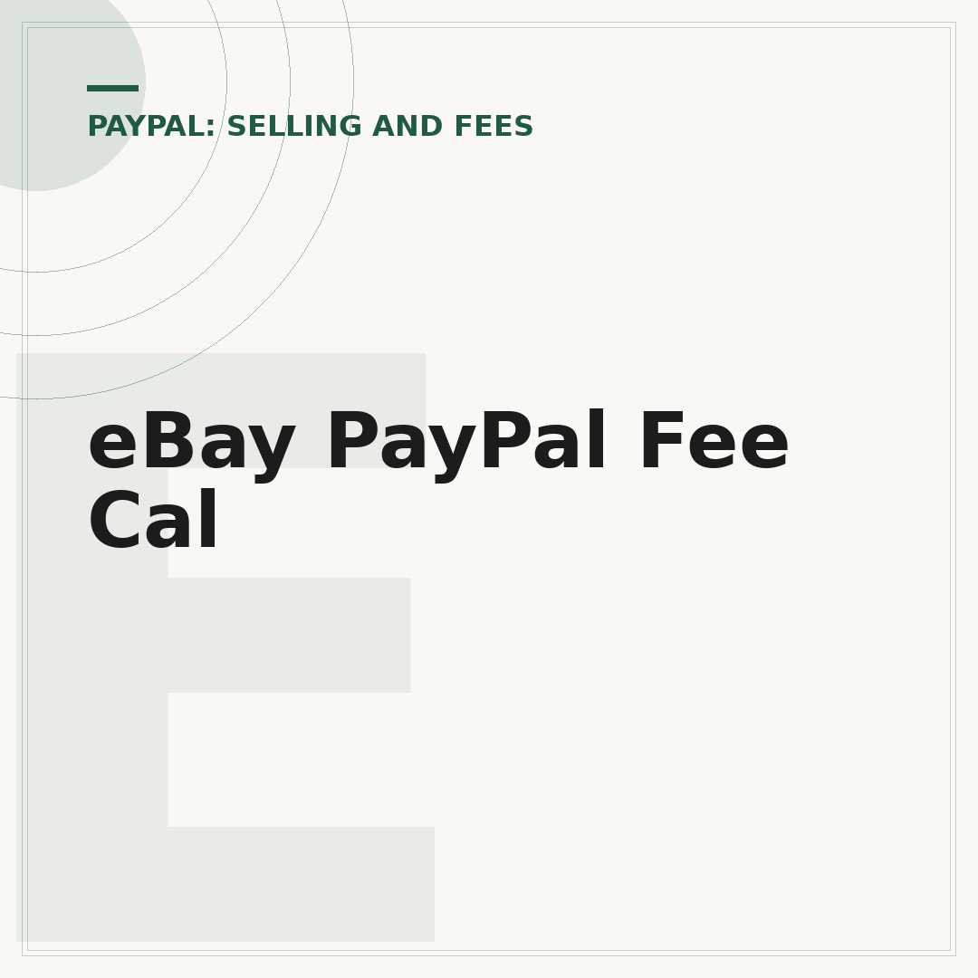 eBay PayPal Fee Cal