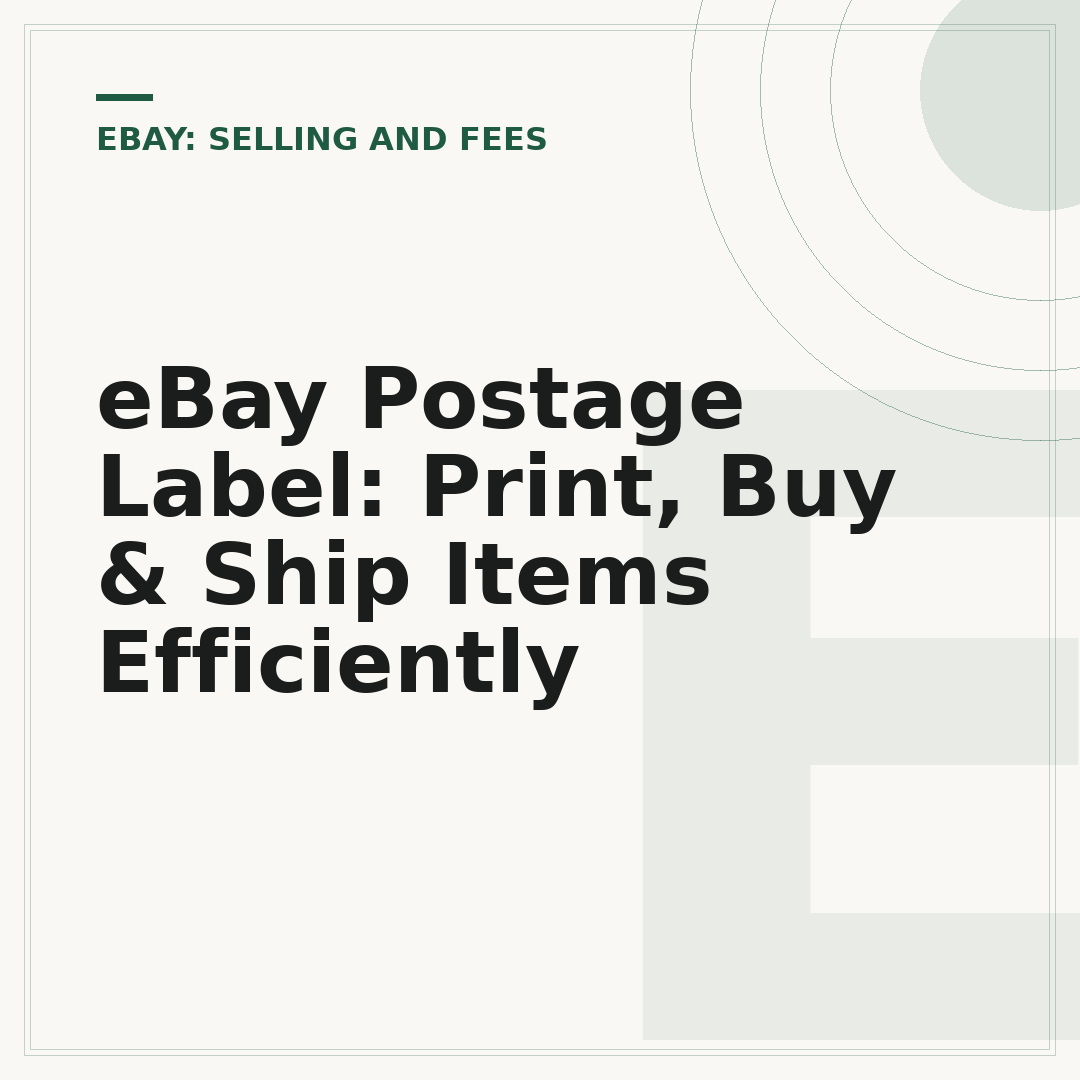 eBay Postage Label: Print, Buy & Ship Items Efficiently