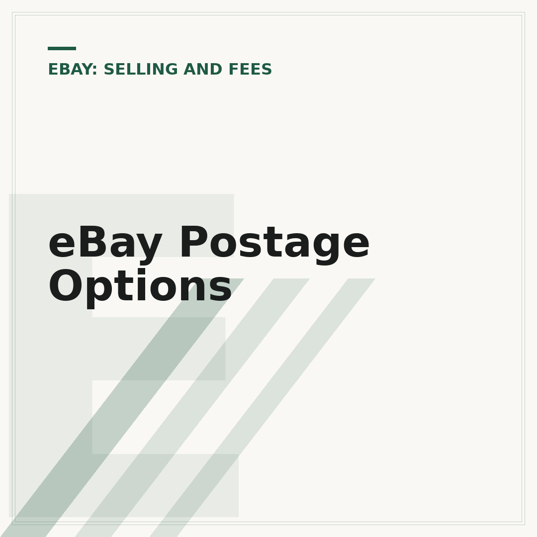 eBay Postage Options