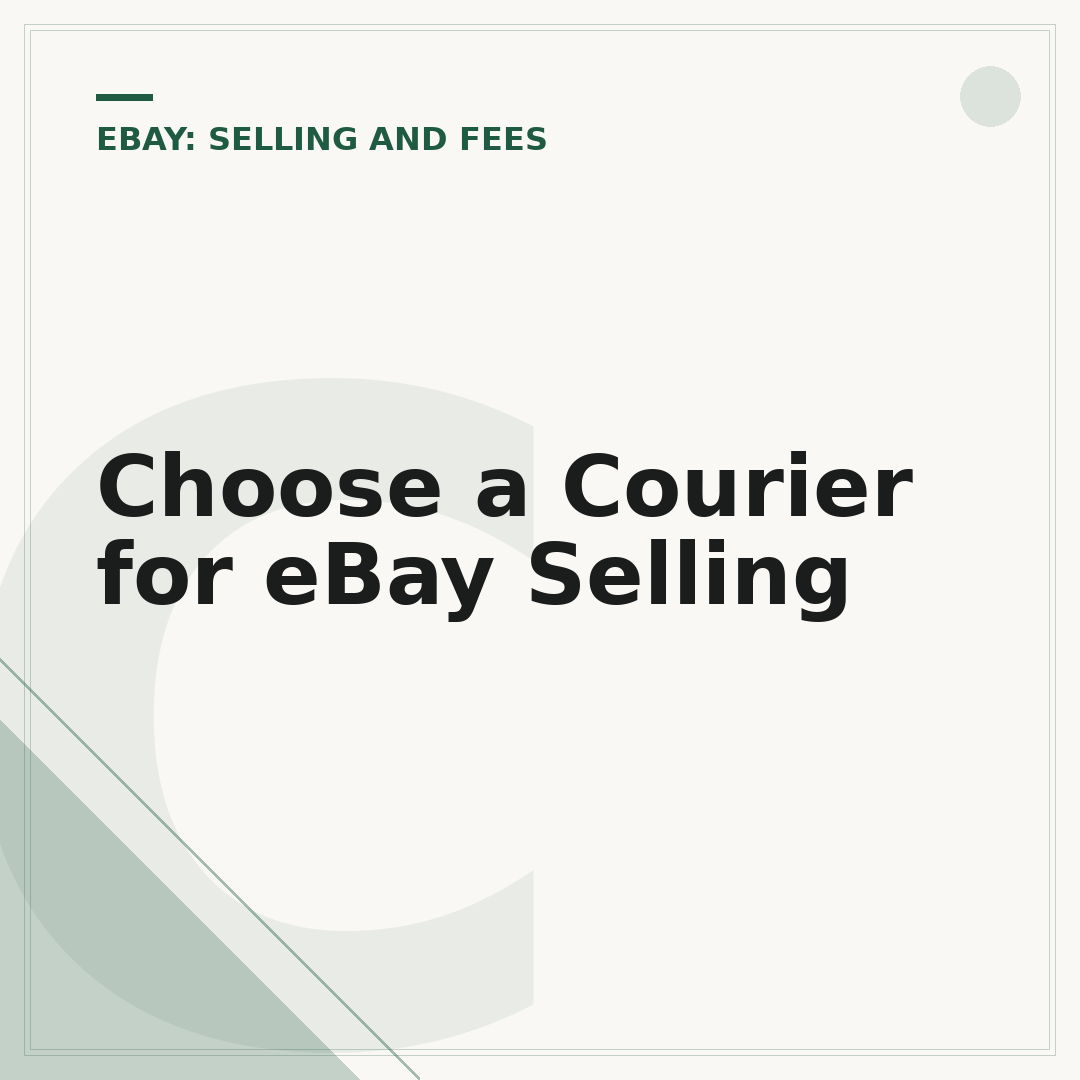 Choose a Courier for eBay Selling